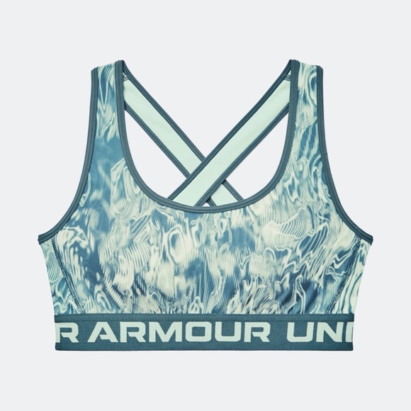 Womens Under Armour Crossback Seaglass Blue Tie Dye Mid
Impact Sports Bra XL - Picture 3 of 10